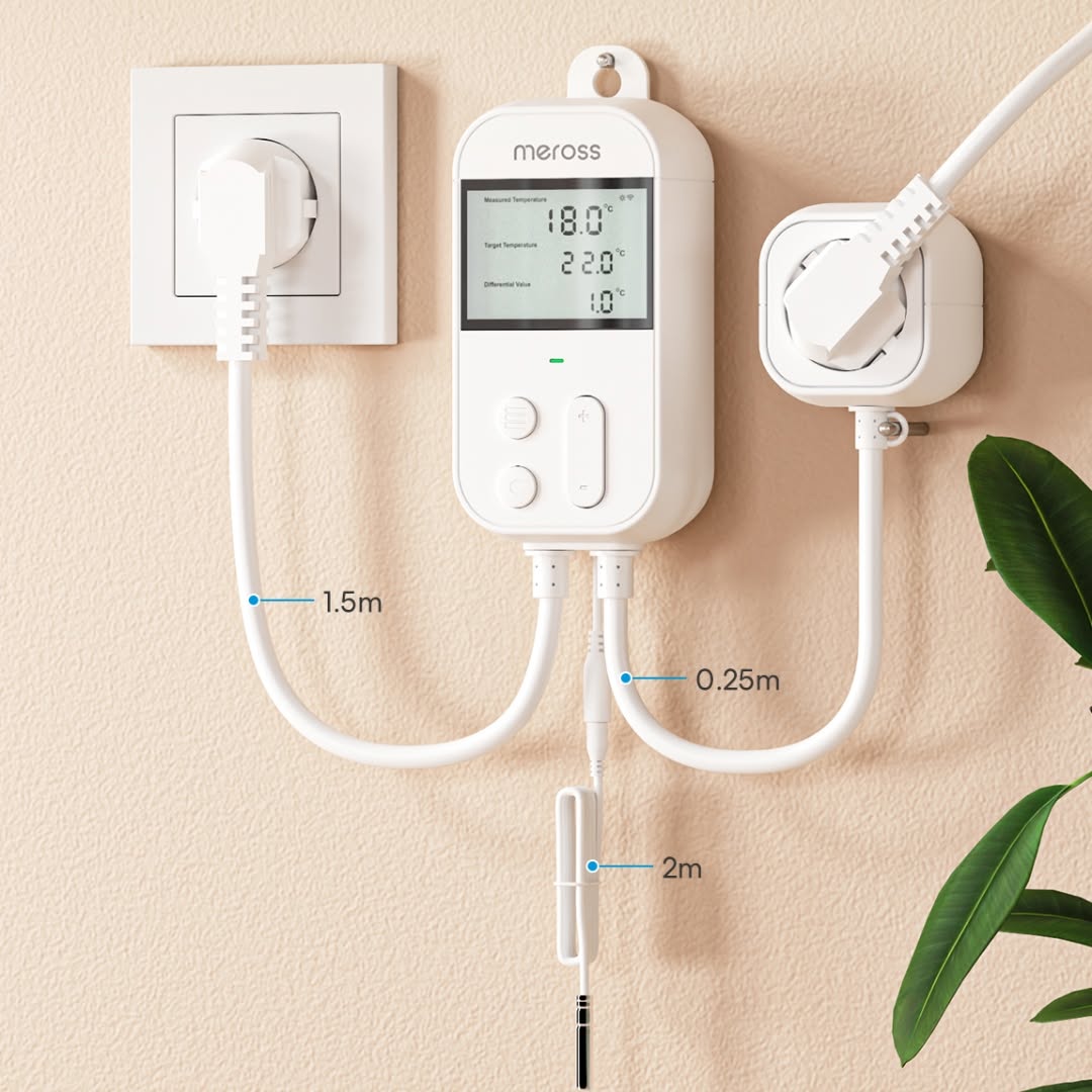 Meross smart Wi-Fi socket thermostat for heating and cooling