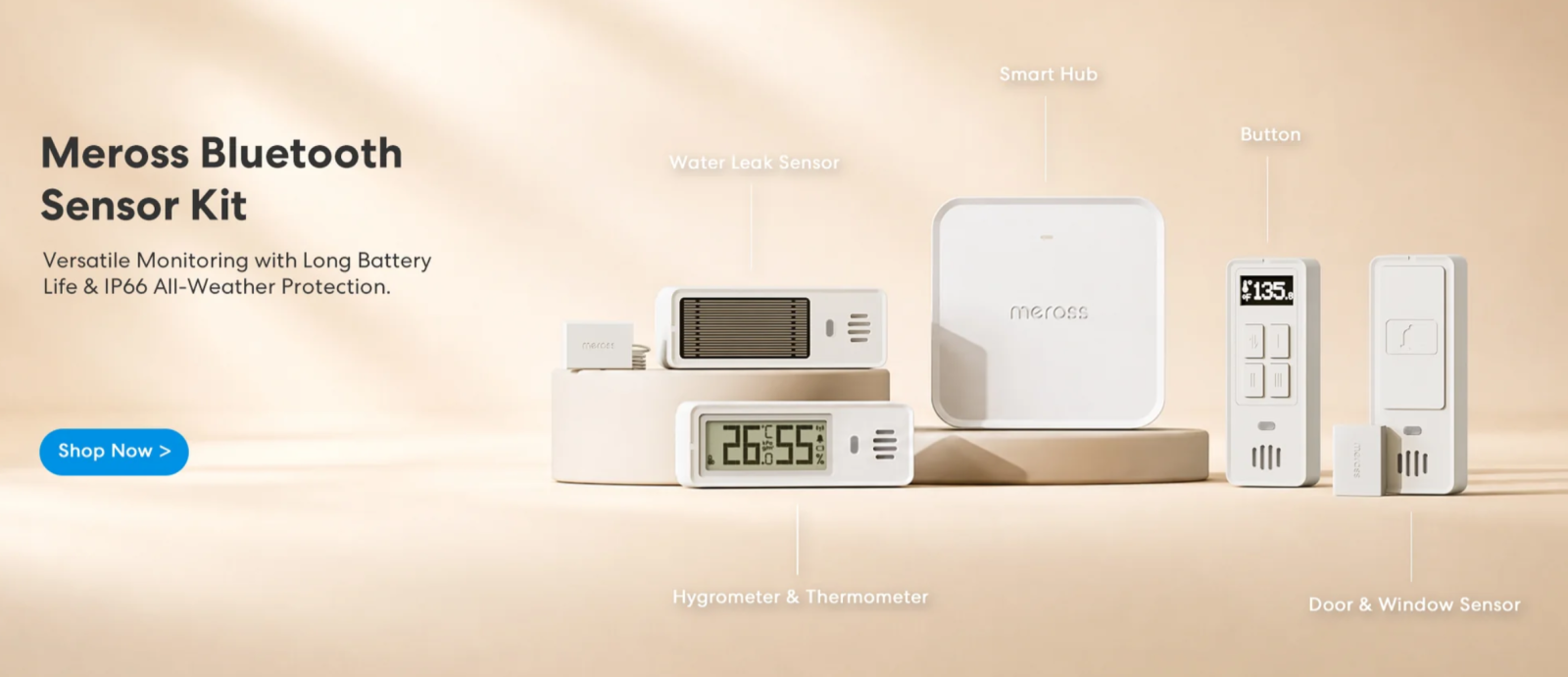 Meross Bluetooth Sensor Kit with smart hub and sensors